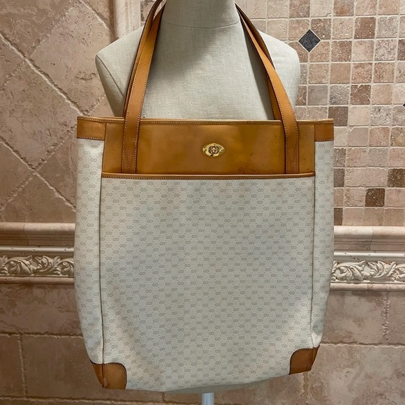 VINTAGE Gucci Monogram Tote Bag - Picture 1 of 13